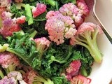 Purple cauliflower & kale salad