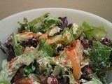 Mixed Green salad with hazelnuts and blue cheese vinaigrette