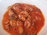 Smothered Squid in Tomato sauce