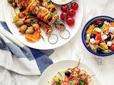 Grčka salata sa avokadom i pileći souvlaki (#sutrajedanas)