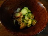 Myoga, Okra, and Cucumber Miso Soup