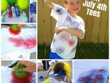 4th of July Shirts {How to make firecracker t-Shirts}