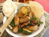 Quick lunch : sausage & vegetable pot