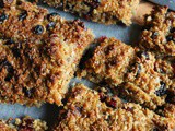 Mincemeat and cranberry flapjacks