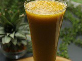 Refreshing Papaya Pineapple Punch Smoothie with Coconut Water | 30 Smoothie recipes (26/30)