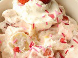 Strawberry Banana Cream Salad- Valentine’s Day special | 28 Days Salad Challenge #Salad – 5