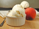 Peachy Vanilla Ice Cream ~ #IceCreamWeek