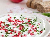 Creamy goatcheese with pomegranate