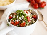 Mediterranean couscous and lentil salad