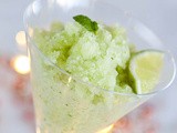 Tequila granita with cucumber and lime