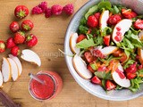 Whole30 Day #1; Strawberry salad with raspberry dressing