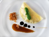Durian Pancake with Almond Praline & Gula Melaka Caramel Sauce