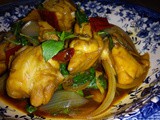 Braised chicken with soya sauce & basil