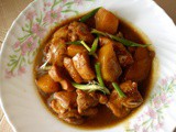 Braised miso chicken and potatoes