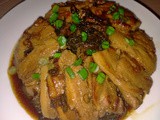 Braised streaky pork with mui choy