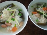 Embryo rice sea kelp meat porridge