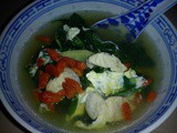 Pork and egg goji soup
