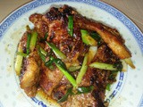 Sauteed pork with spring onions