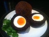 Black pudding scotch eggs