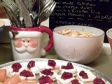 Christmas Canapés – Smoked Salmon and Cream Cheese / Brie and Cranberry Blinis