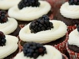 Chocolate/Blackberry Cupcakes with Vanilla Buttercream
