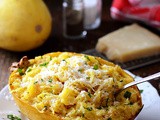 Baked Spaghetti Squash with Butter and Parmesan Cheese