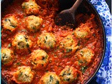 Chickpea Dumplings in Curry Tomato Sauce