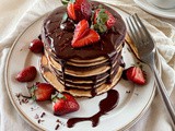 Dark chocolate oatmeal pancakes
