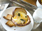 Baked Eggs in a Toast Basket