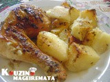 Κοτόπουλο πεντανόστιμο με πατάτες στο φούρνο (με επάλειψη μελιού και μουστάρδας)