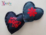 Cuori in jeans riciclati con termovinile: idea creativa per la Festa della Mamma