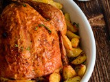 Pollo al forno croccante con patate, ricetta classica