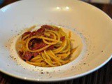 Spaghettoni Felicetti in crema di porro allo zafferano con carne salada per #GardaChefParty