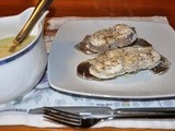 Tranci di rana pescatrice gratinati al forno con patate blu