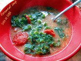 Brazilska kukuruzna juha s raštikom i kobasicom:: Cornmeal soup with collard greens and sausage