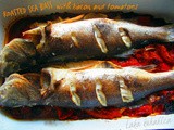 Pečeni brancin sa slaninom i rajčicom :: Roasted sea bass with bacon and tomatoes
