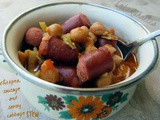 Složenac sa slanutkom, kobasicom i keljom ☆ Chickpea, sausage and savoy cabbage stew