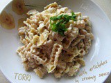 Tornjići s artičokama u krem umaku ☆ Torri di Pisa pasta with artichokes in creamy sauce
