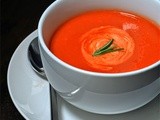 Roasted red pepper and garlic soup