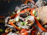 Beef And Walnut Stir fry with Veggie ‘Rice’