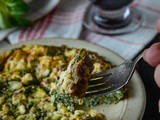 Frittata with mint spinach and feta