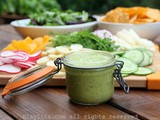 Creamy avocado salad dressing {with lime and cilantro}