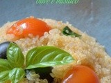 Quinoa con pomodorini,olive e basilico