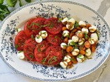 Caprese Salad with Pomegranate and Mint