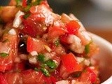 Chunky salsa with pita chips recipe