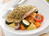 Egyptian-style fish with roasted vegetables