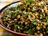 Lebanese Lentil Salad with Garlic, Cumin, Mint, and Parsley Recipe