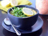 Lebanese lentil-spinach soup