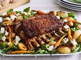Lebanese-style lamb with honey carrots and baby potatoes recipe