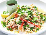 Moroccan spiced salmon and quinoa salad